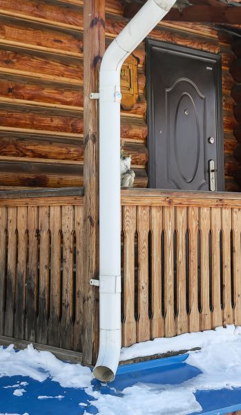 Porch Downspout Installation in Hiram